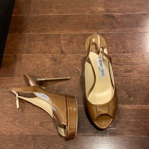 Brown/Gold Jimmy Choo Heals